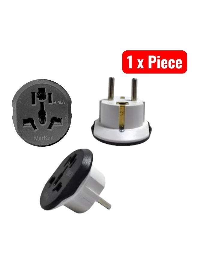 Travel Adapter 40A from UK Australia Plug to EU Germany Plug - Image 1